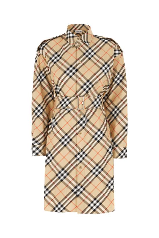 26SS 버버리 체크 코튼 셔츠 드레스 8086610 B9368 SAND IP CHECK
