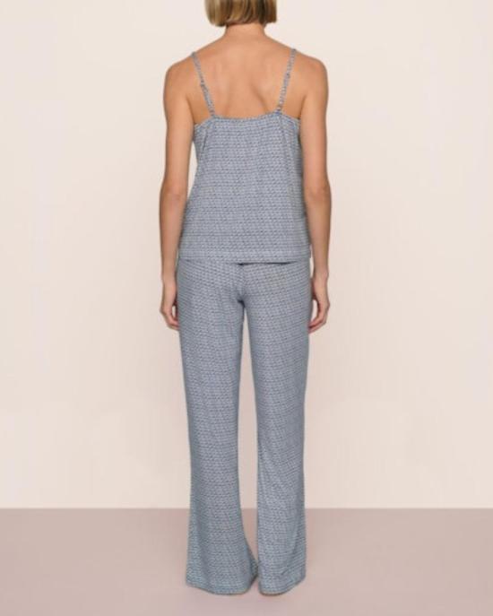  에버제이 언더웨어 지젤 프린트 캐미솔/팬티 파자마 세트 씨쉘 네이비 - EBERJEY