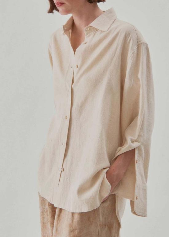  Nymane 탑 니메인 허튼 셔츠 내추럴