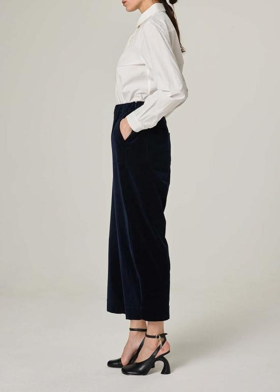  파비아나 피냐 크롭 팬츠 Fabiana Pigna Torme 벨벳 팬츠 누이트 - FABIANA PIGNA