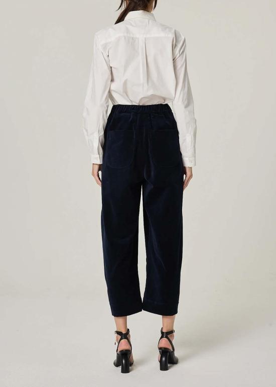  파비아나 피냐 크롭 팬츠 Fabiana Pigna Torme 벨벳 팬츠 누이트 - FABIANA PIGNA