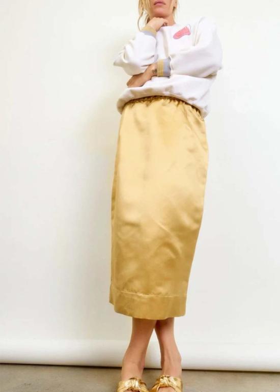  Aquarius Cocktail 롱 스커트 아쿠아리우스 칵테일 르 펜슬  골드