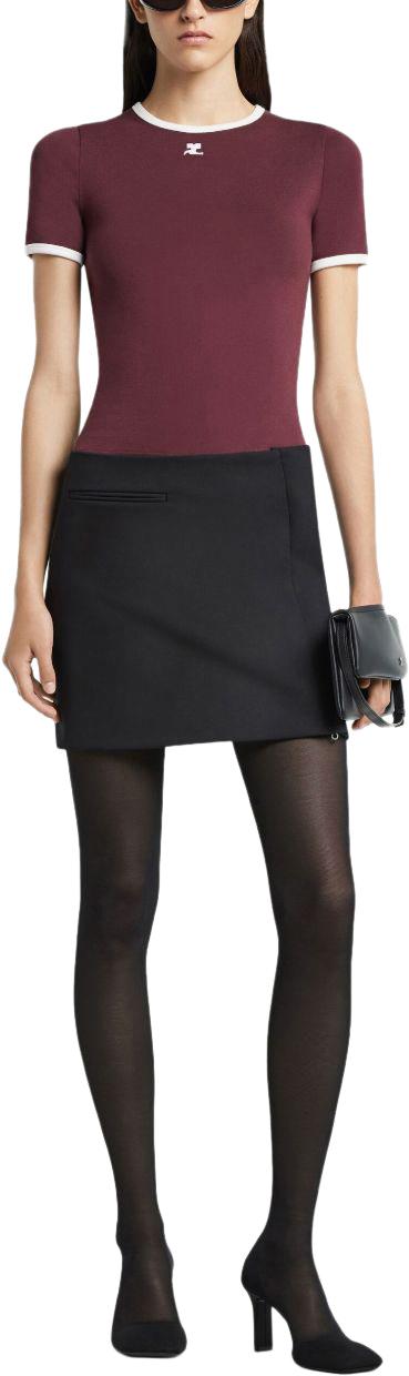 25FW 쿠레쥬 탑 125JTS017JS0203B213 MAROON - COURREGES