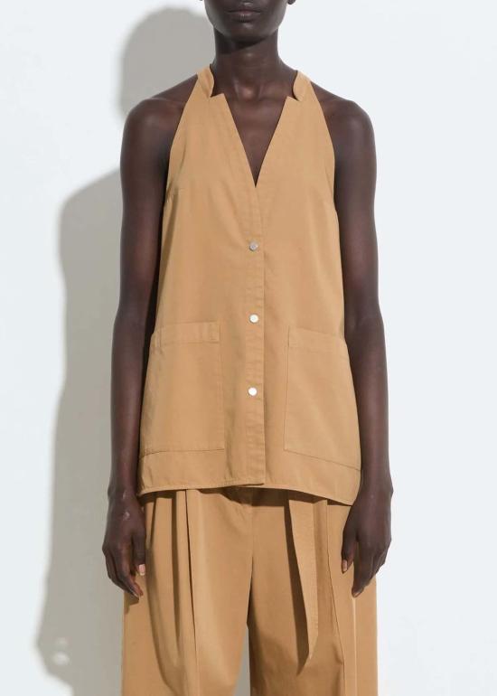  크리스티앙 뵈이넝스 블라우스 Christian Wijnants Terrica 탑 카멜 - CHRISTIAN WIJNANTS