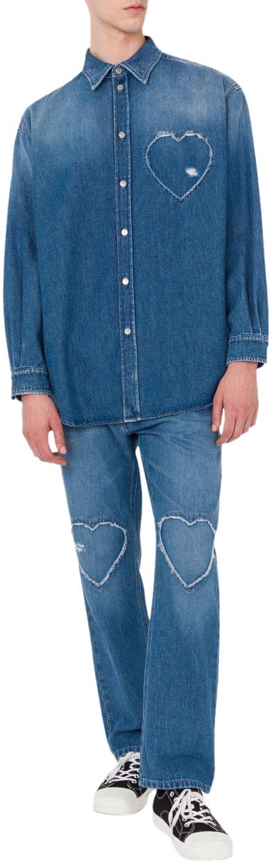 26SS 모스키노 데님 셔츠 A020402390285 BLUE - MOSCHINO