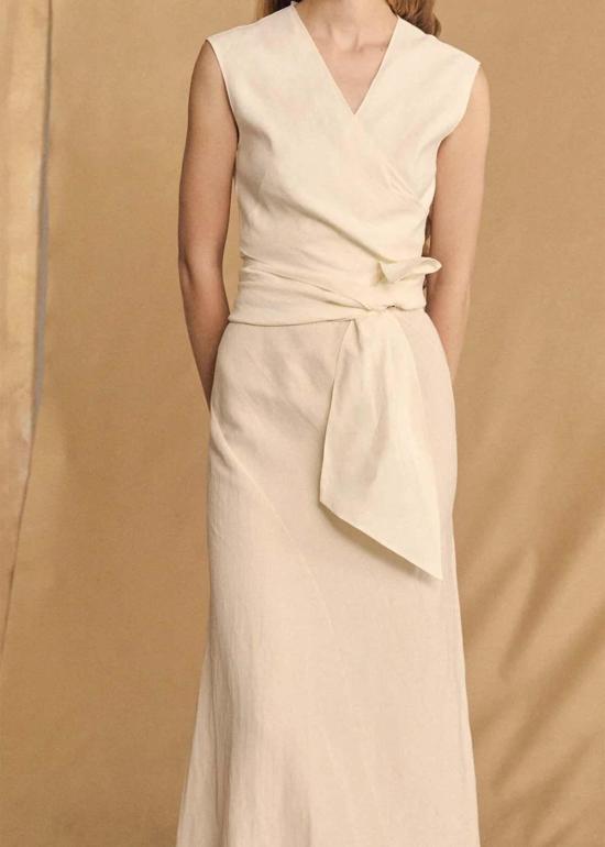  코타나 롱 스커트 코르타나 모나 스커트 아이보리 - CORTANA