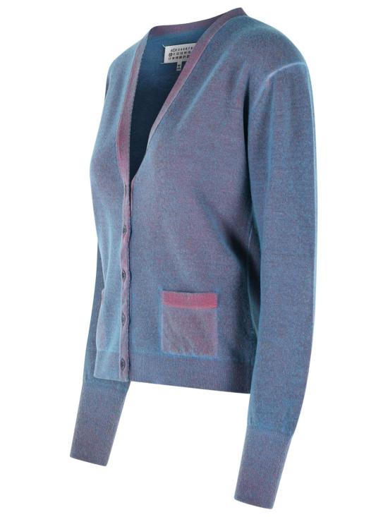 26SS 마르지엘라 버진 울 브이넥 카디건 S51HP0029 M13224001F Light Blue - MAISON MARGIELA