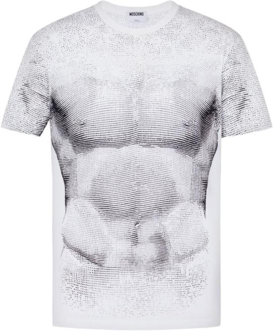 26SS 모스키노 반팔 티셔츠 A072402451888 WHITE