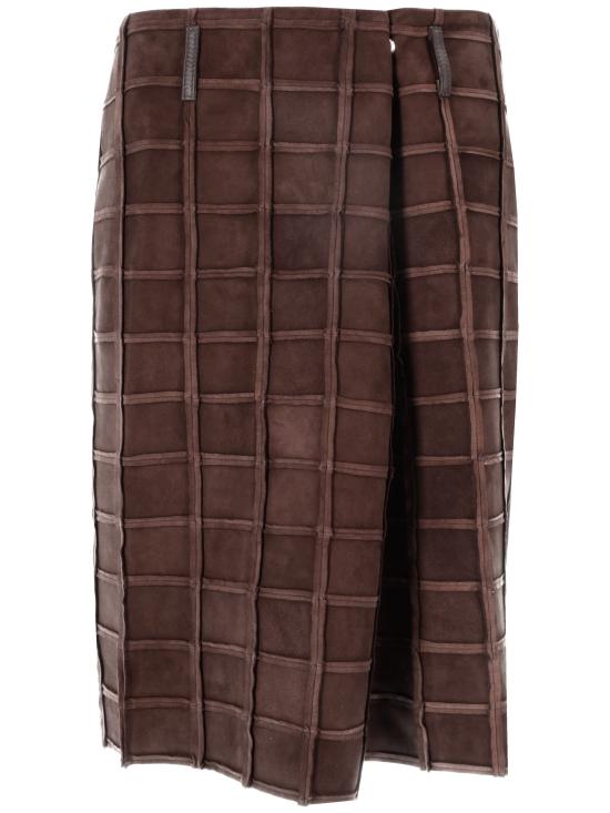 26FW 니콜로 파스콸레티 미디 스커트 NP08S010LEASQ BR BROWN