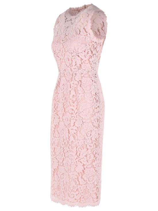 26SS 돌체앤가바나 미디 원피스 F6H0ZT HLMTBF1246 Pink - DOLCE & GABBANA