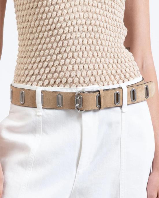  랙앤본 벨트 Rag & Bone River Studded Belt Light Sand - RAG & BONE