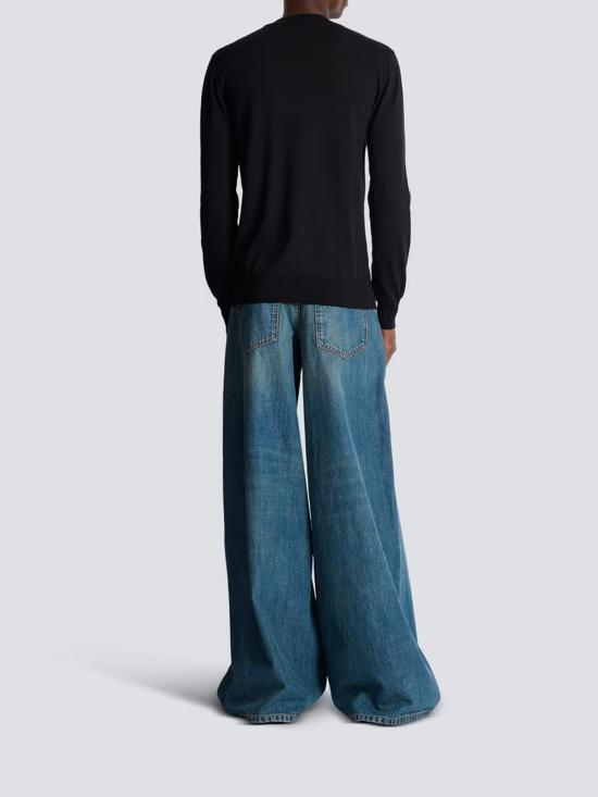 26SS 발망 스웨터 GH1KD000KJ53 EQU BLACK - BALMAIN