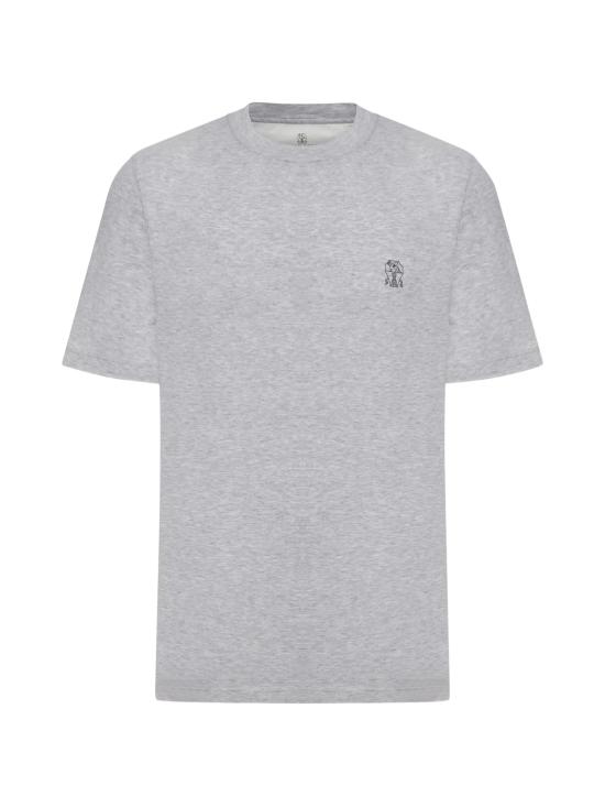 26SS 브루넬로 쿠치넬리 코튼 저지 크루넥 티셔츠 M0B138440 CB553 GREY