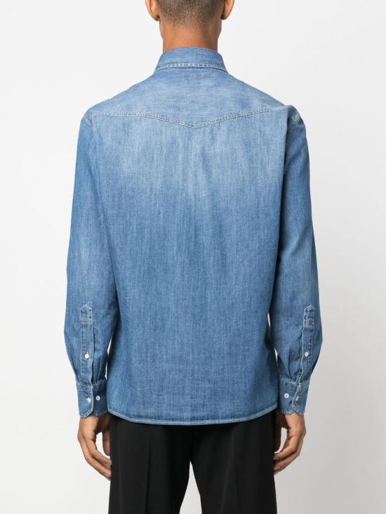 26SS 브루넬로 쿠치넬리 긴팔 셔츠 MH1924008 CCF66 BLUE - BRUNELLO CUCINELLI