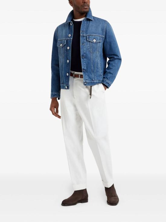 26SS 브루넬로 쿠치넬리 캐시미어 니트 M2200100 CW425 BLUE - BRUNELLO CUCINELLI