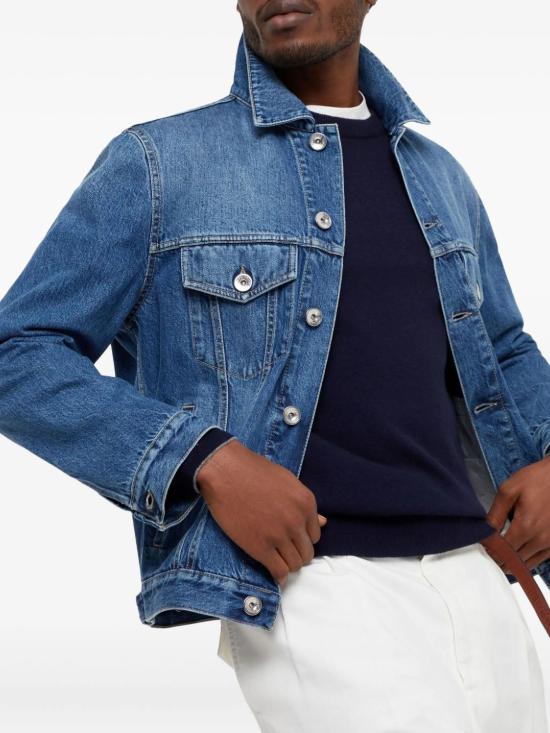 26SS 브루넬로 쿠치넬리 캐시미어 니트 M2200100 CW425 BLUE - BRUNELLO CUCINELLI