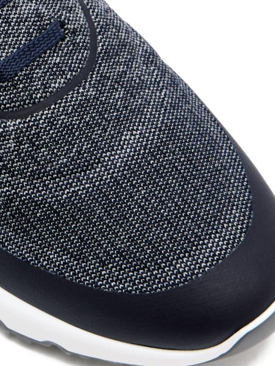 26SS 브루넬로 쿠치넬리 히트 본디드 디테일 테크노 코튼 니트 러너 스니커즈 MZUEHRO342 CDY87 BLUE - BRUNELLO CUCINELLI