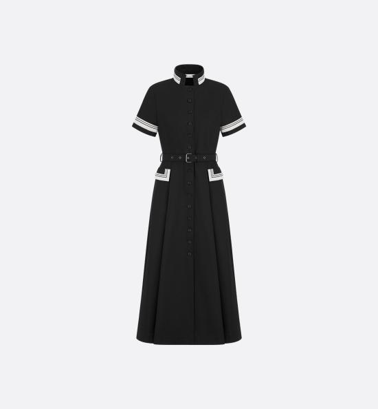 26SS 디올 미디 원피스 617R33A3332 9000 BLACK