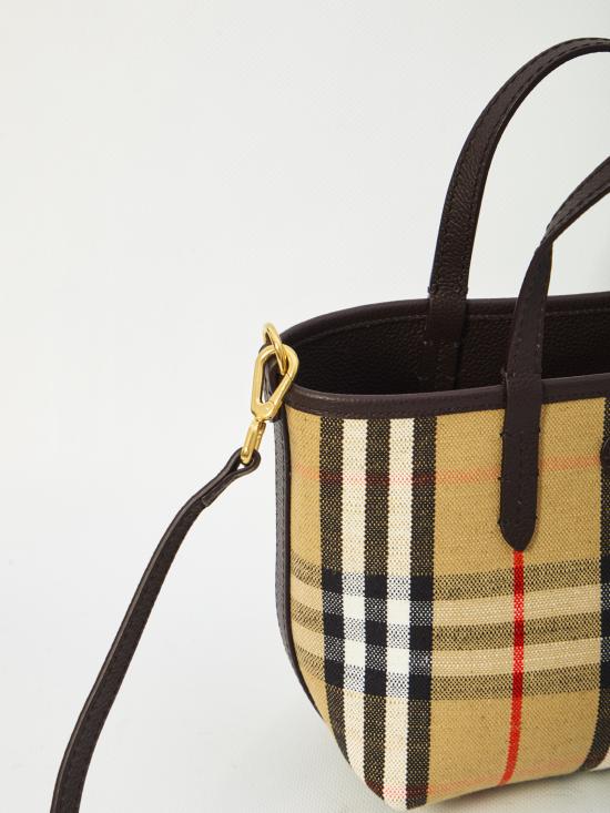 26SS 버버리 미니 리버시블 블룸즈버리 토트백 8119627 C1762 BROWN - BURBERRY