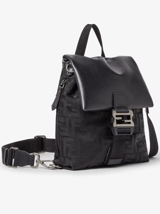26SS 펜디 플럭스 레더 FF 나일론 크로스백 7VA673AVC6 F0SAJ BLACK - FENDI