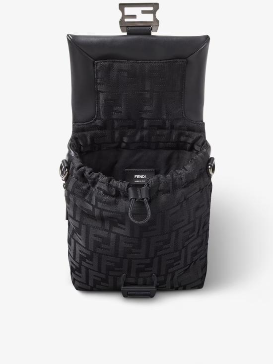 26SS 펜디 플럭스 레더 FF 나일론 크로스백 7VA673AVC6 F0SAJ BLACK - FENDI