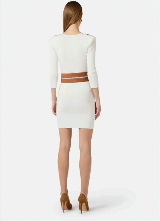 26SS 엘리자베타프랜치 미디 원피스 AM01S61E2 AQ6 White - ELISABETTA FRANCHI