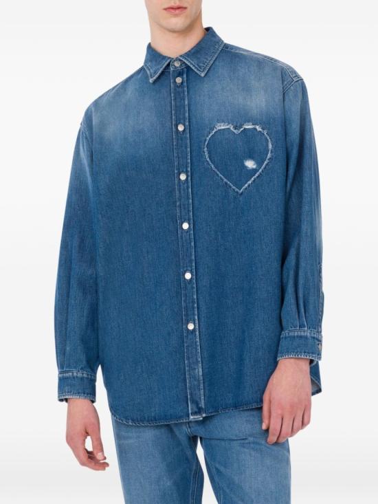 26SS 모스키노 데님 셔츠 A0204 0239 0285 Blue - MOSCHINO