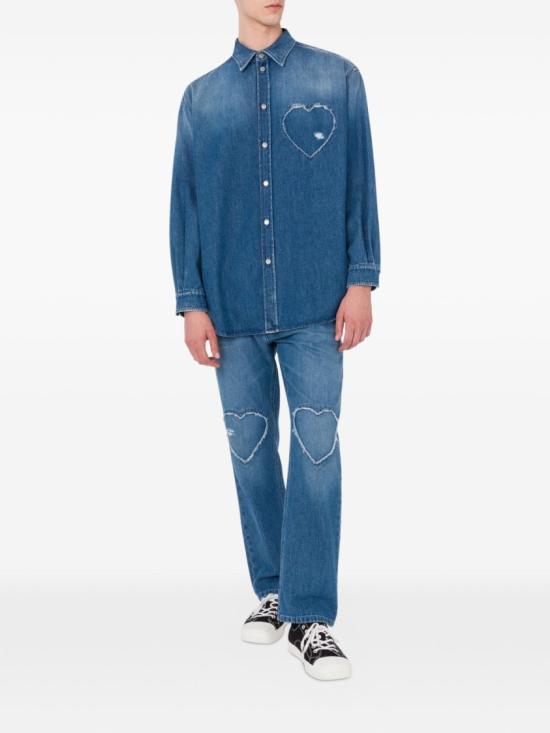 26SS 모스키노 데님 셔츠 A0204 0239 0285 Blue - MOSCHINO