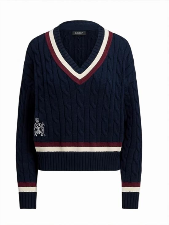 26SS 폴로 랄프로렌 스웨터 TEDURPH LONG SLEEVE NAVY CREAM Black