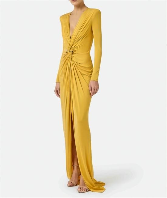 26SS 엘리자베타프랜치 롱 원피스 ABR2961E2 EV4 Gold - ELISABETTA FRANCHI