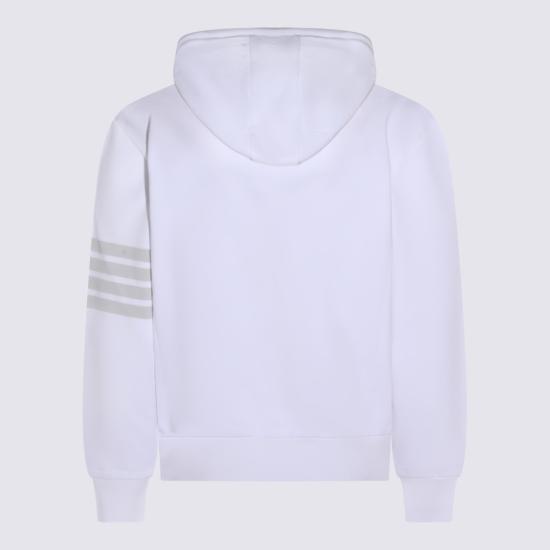26SS 톰브라운 솔리드 루프백 4바 후디 MJT556AJ0007100 White - THOM BROWNE