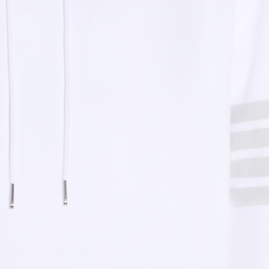 26SS 톰브라운 솔리드 루프백 4바 후디 MJT556AJ0007100 White - THOM BROWNE
