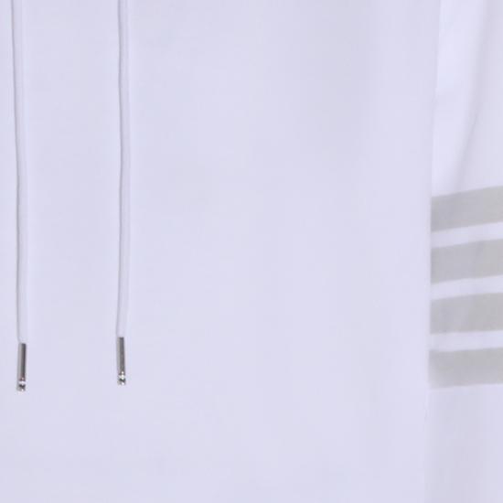 26SS 톰브라운 솔리드 루프백 4바 후디 MJT556AJ0007100 White - THOM BROWNE