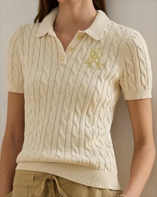 26SS 폴로 랄프로렌 폴로 티셔츠 NATRISSA SHORT SLEEVE PULLOVER MASCARPONE CREAM Neutrals - POLO RALPH LAUREN