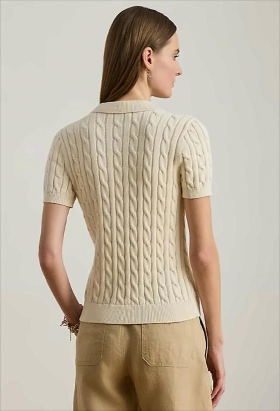 26SS 폴로 랄프로렌 폴로 티셔츠 NATRISSA SHORT SLEEVE PULLOVER MASCARPONE CREAM Neutrals - POLO RALPH LAUREN