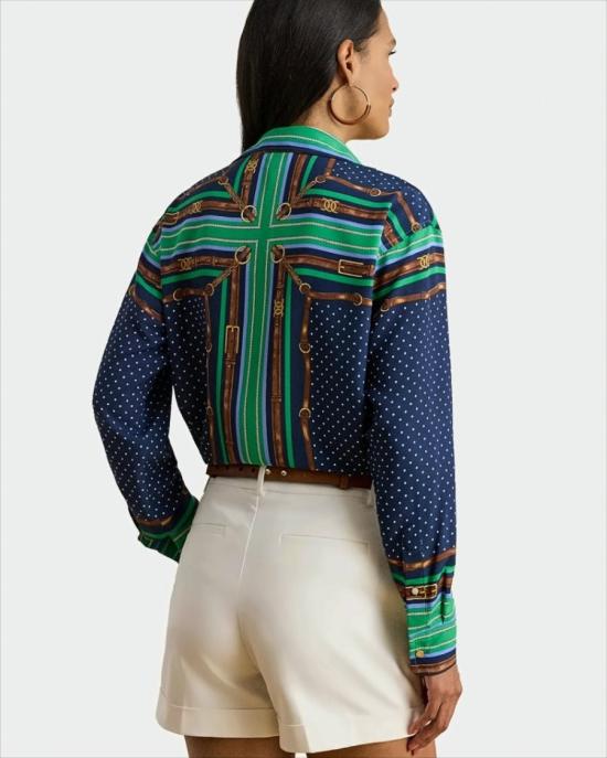 26SS 폴로 랄프로렌 탑 KOTTA LONG SLEEVE BUTTON BLUE White - POLO RALPH LAUREN