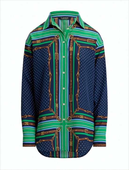 26SS 폴로 랄프로렌 탑 KOTTA LONG SLEEVE BUTTON BLUE White