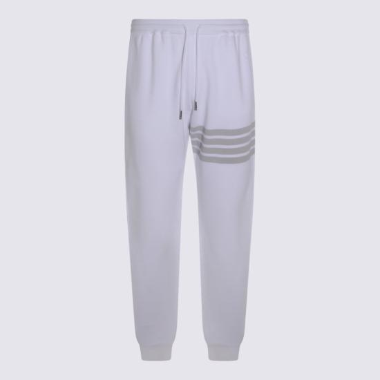 26SS 톰브라운 솔리드 루프백 오버다이 4바 스웨트팬츠 MJQ243AJ0007100 White - THOM BROWNE