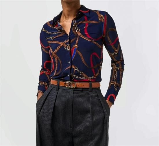 26SS 폴로 랄프로렌 탑 DAQUANE LONG SLEEVE NAVY Black - POLO RALPH LAUREN