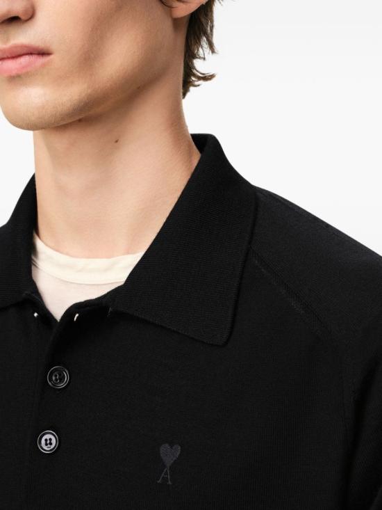 26SS 아미 폴로 티셔츠 HPL438 KN0039 0180 Black - AMI