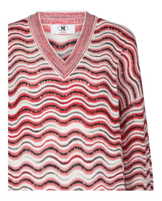  엠 미쏘니 니트웨어 S24UN05 BK01DW SM9TU 92102 XS Pink - M MISSONI