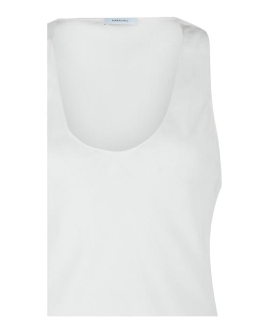  살바토레 페라가모 민소매 티셔츠 13F767 774164 10002 36 White - SALVATORE FERRAGAMO