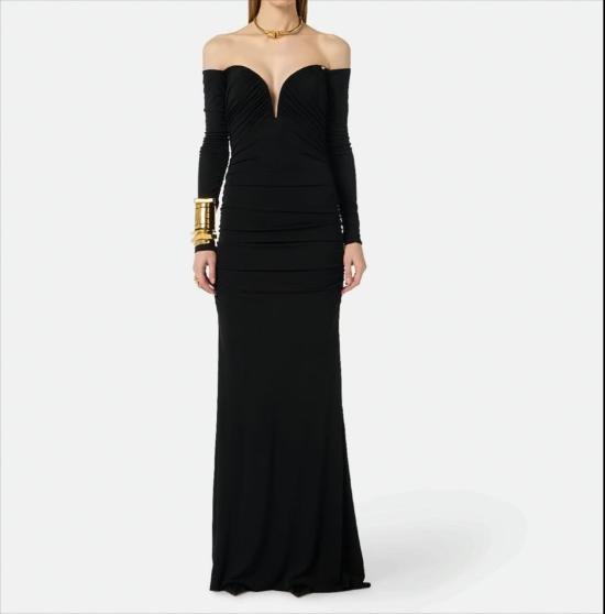 26SS 엘리자베타프랜치 롱 원피스 ABR1061E2 110 White - ELISABETTA FRANCHI