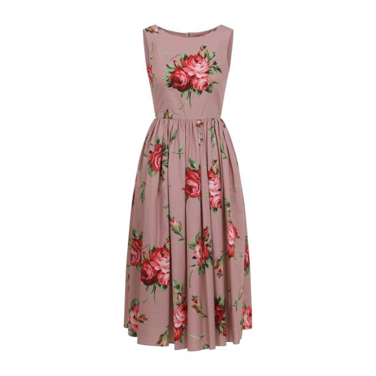 26SS 돌체앤가바나 숏 원피스 F612PT HS5UT HF5ZN BOUQUET ROSE F ROSA - DOLCE & GABBANA