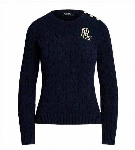 26SS 폴로 랄프로렌 니트웨어 MONTIVA LONG SLEEVE PULLOVER LAUREN NAVY Black