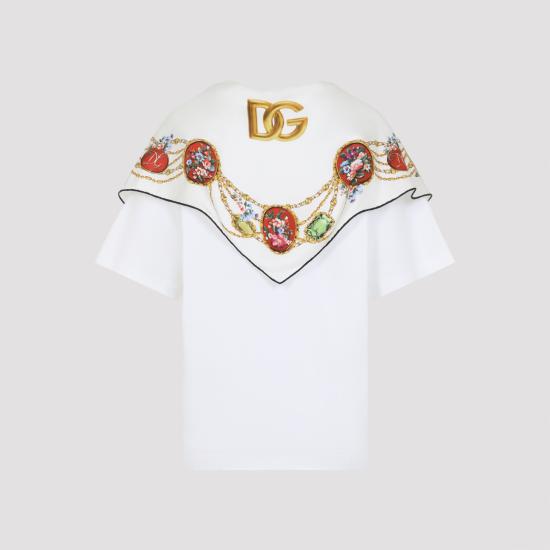 26SS 돌체앤가바나 탑 F8W33Z GDDPW W0800 BIANCO OTTICO - DOLCE & GABBANA