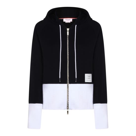 26SS 톰브라운 클래식 루프백 4바 집업 후드 FJT382A03037415 Black