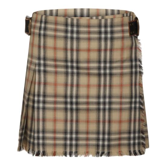 26SS 버버리 체크 울 미니 킬트 8118152B9368 Grey