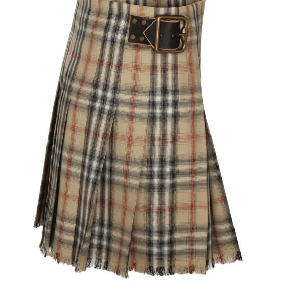 26SS 버버리 체크 울 미니 킬트 8118152B9368 Grey - BURBERRY