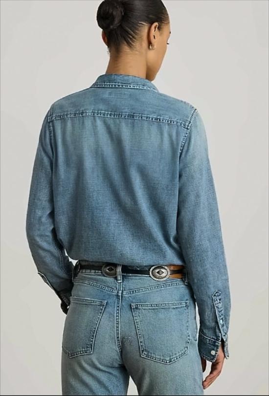 26SS 폴로 랄프로렌 데님 셔츠 JAMELKO LONG SLEEVE BUTTON FRONT ODWIN WASH Blue - POLO RALPH LAUREN